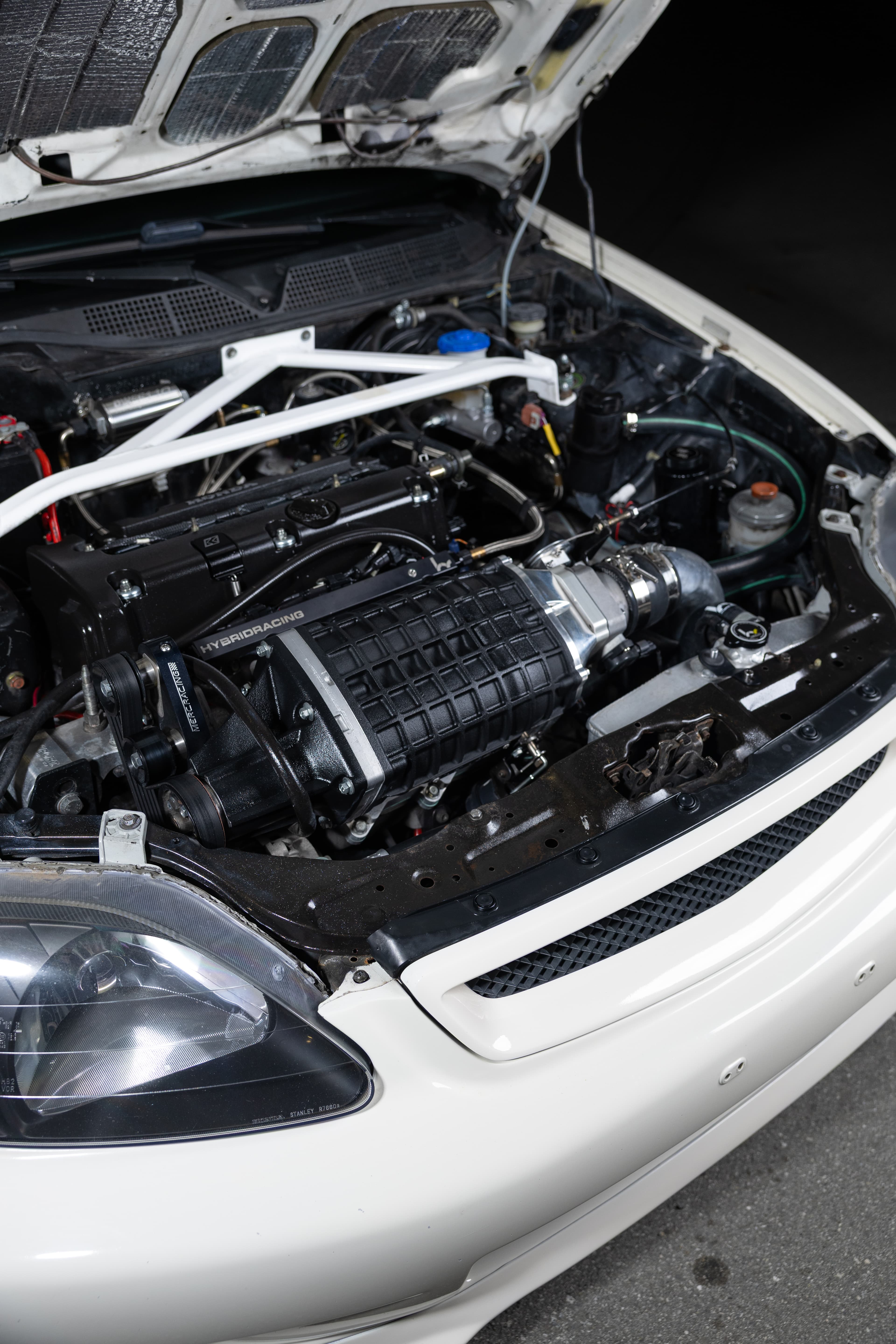 Supercharged K20A2 engine bay