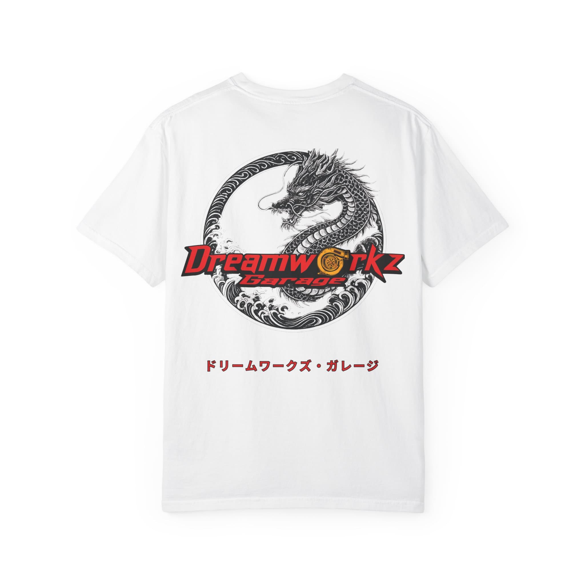 Dreamworkz Garage Dragon Crest Tee in White